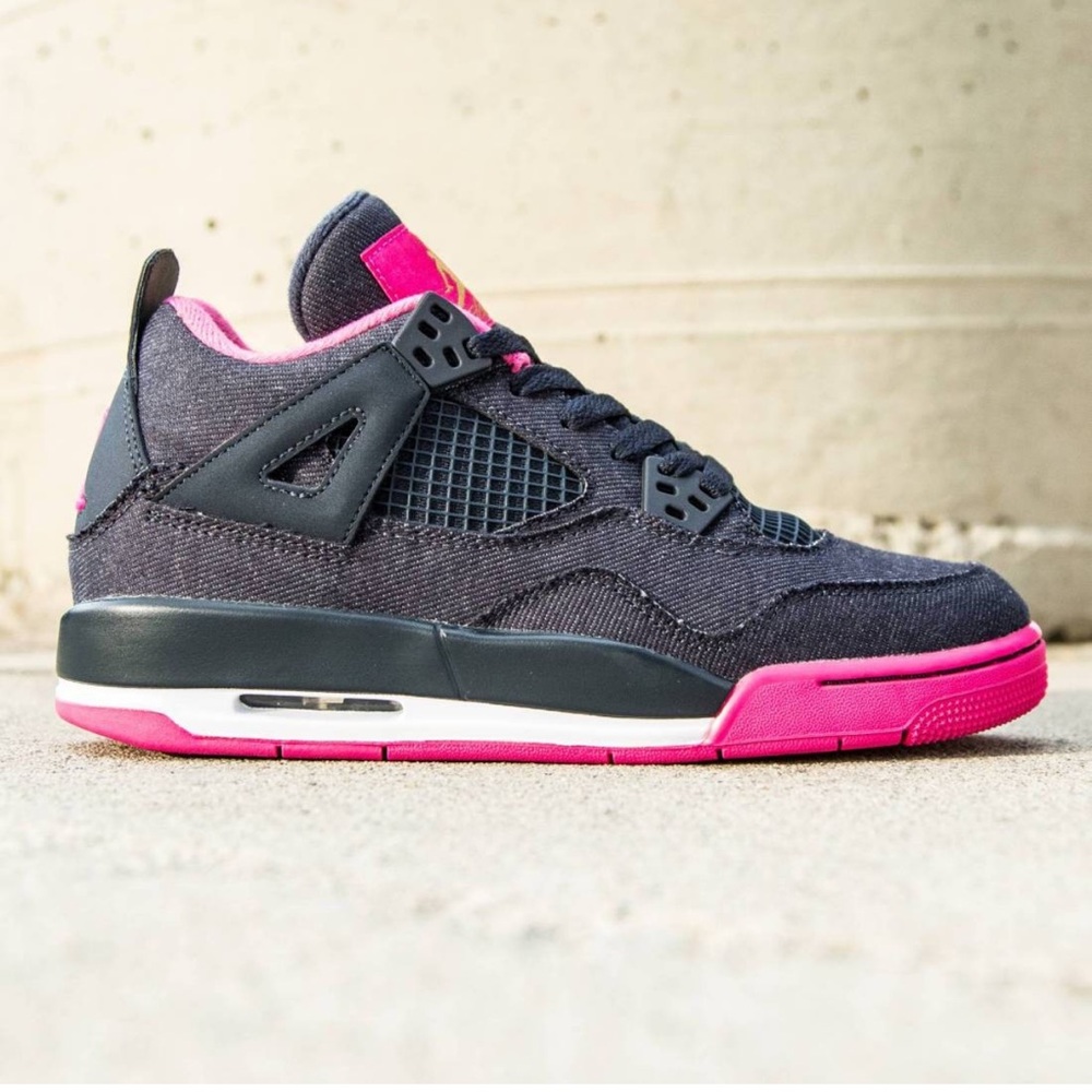 Jordan Women's Sneakers - Black and Pink - Picture 2 of 9